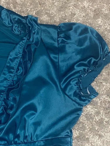 Byline Turqouise Blouse Size Small - Picture 3 of 14