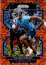 2021 Panini Prizm Orange Disco Caleb Farley Rookie Tennessee Titans #375 Orange