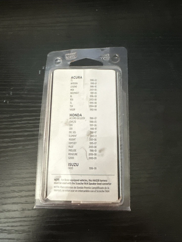 Scosche HA028 Car Stereo Connector - Honda Acura Isuzu - 1986-2011  Wire Harness - Image 2 of 2