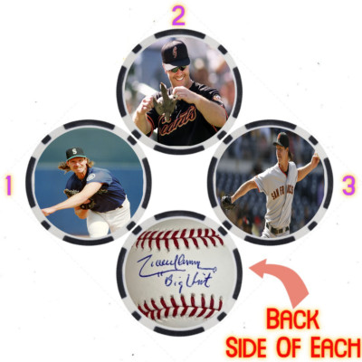 Randy Johnson SIGNED Baseball Legends Poker Chip Set (3)