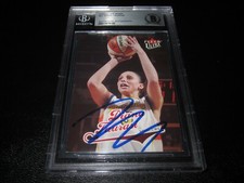 DIANA TAURASI SIGNED AUTOGRAPHED 2004 FLEER ULTRA ROOKIE RC CARD BECKETT SLAB