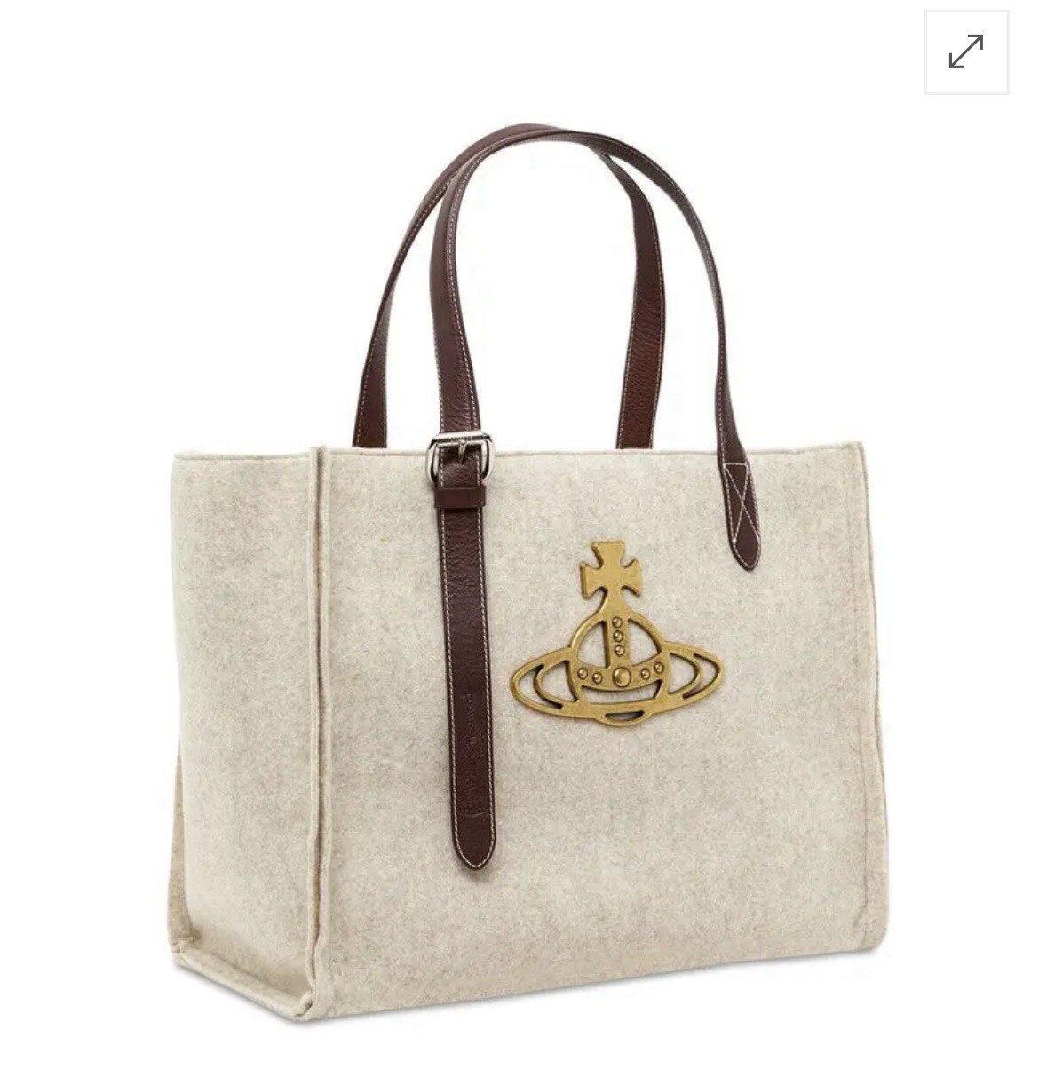 Vivienne Westwood Hoxton Recycled Wool Blend Felt Tote in Black