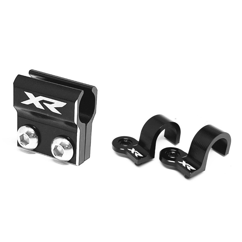For HONDA XR250R/L XR400R XR600R XR650R Black Brake Hose Line Guide Clamp Kit