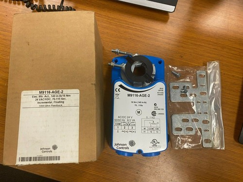 👀NEW JOHNSON CONTROLS ELECTRIC NON-SPRING RETURN ACTUATOR 24 VAC/DC M9116-AGE-2 - 第 1/9 張圖片