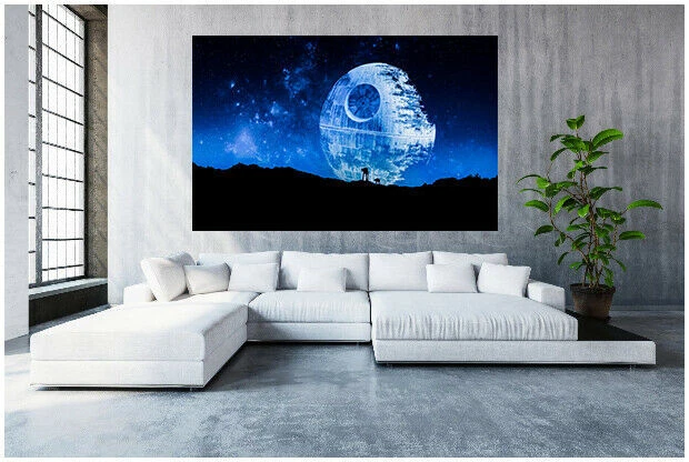 Star Wars Todesstern Film Leinwand Bilder Wandbilder - Hochwertiger Kunstdruck - Bild 3 von 4