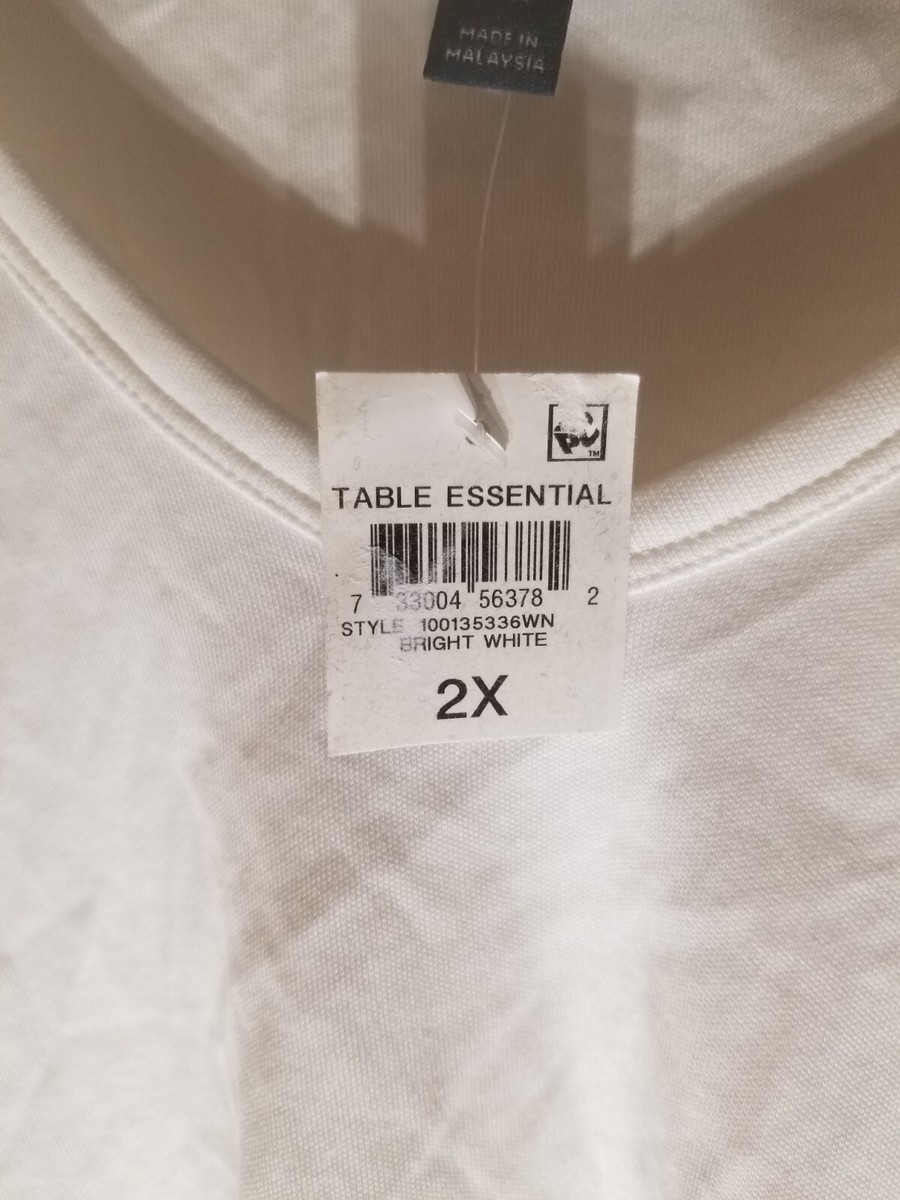Karen Scott 3/4 Sleeve V-Neck White Top Size 2X New With Tags | eBay