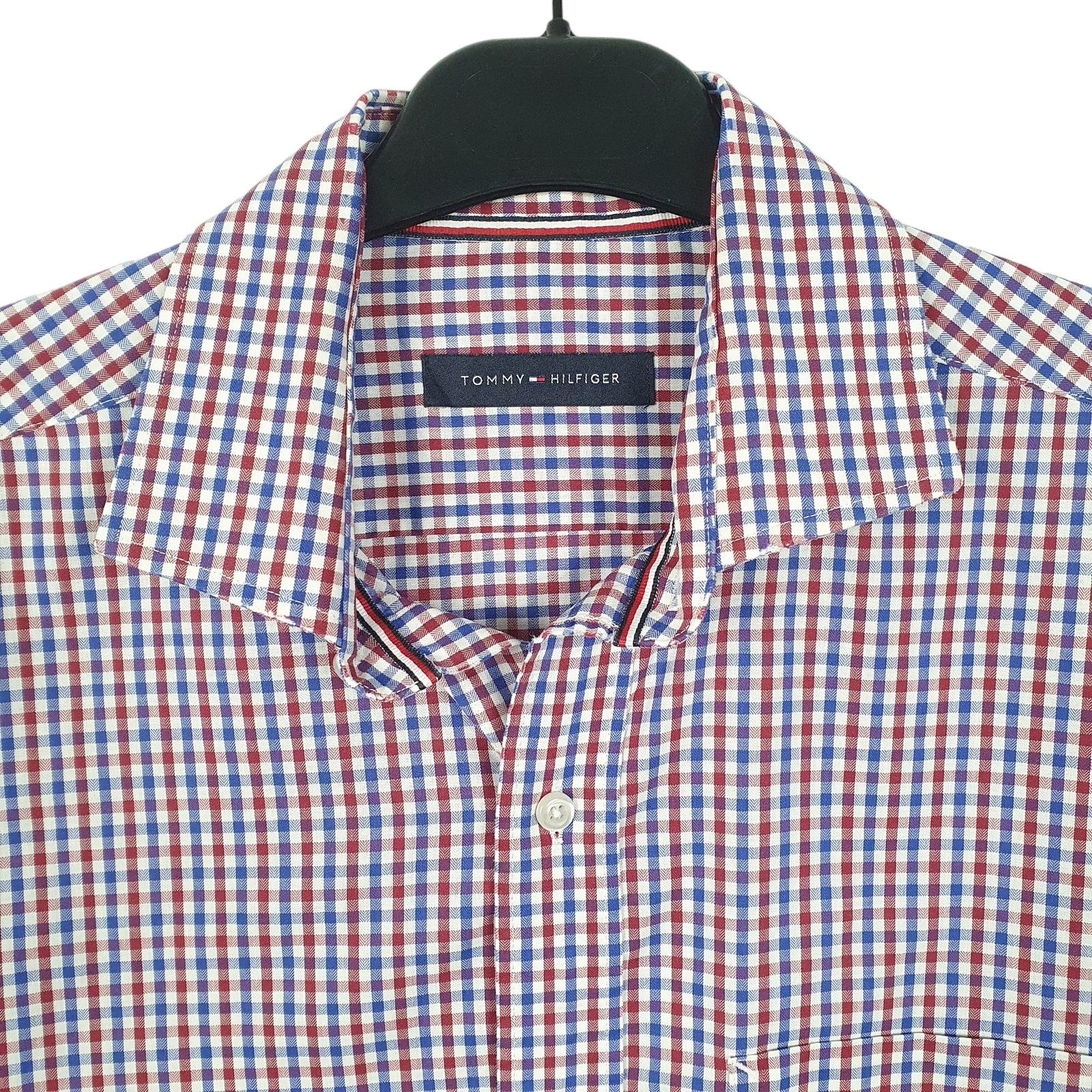 TOMMY HILFIGER White Check Shirt Long Sleeve Casual Mens S image 2
