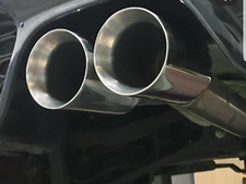Stainless Twin Tailpipe 3.5" 89mm Exhaust Custom For Mini Cooper S JCW R56 