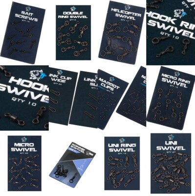  Nash Tackle Metal Swivel Range - All Types Available - Ronnie, Swivel, Ring 