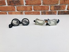 Vintage CESCO "WIDE VISION" Motorcycle Safety Glasses Goggles Eye Steampunk