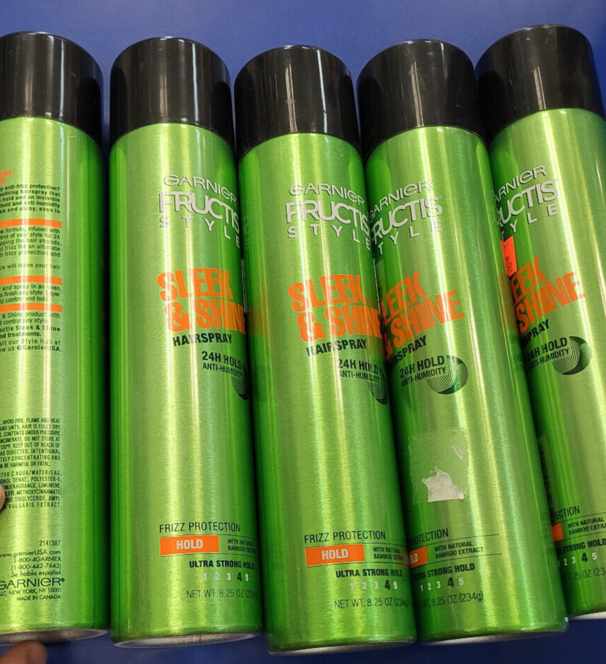 5 PK Garnier Fructis Style Sleek & Shine AntiHumidity Hair Spray