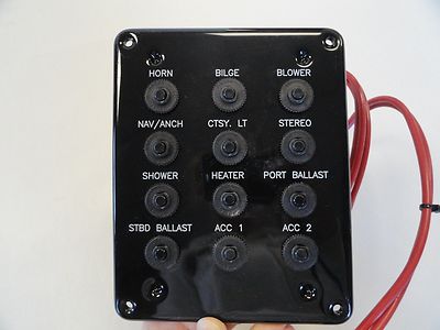 SKI SUPRA BREAKER PANEL BLACK PLASTIC 6 1/2'' X 5 1/8'' MARINE BOAT
