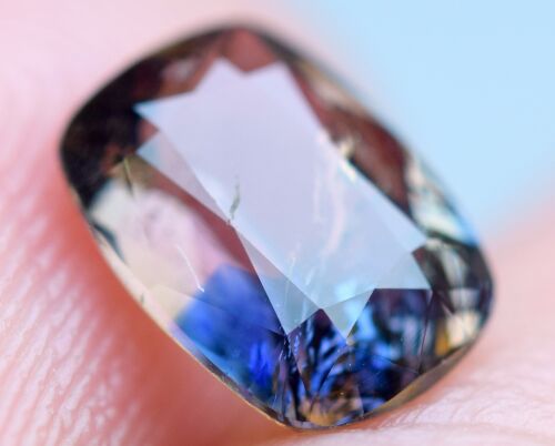 0.67 CT Ultra Rare Axinite With Full OF Blue No one Has Top Cut Gemstone@PAK - Picture 1 of 12