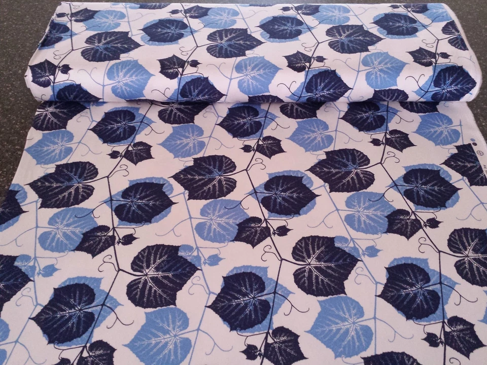 Impressions Fall 2011 Sateen Ivy Ty Pennington BTY Blue Navy Ivory 54" Wide - Image 3 of 3