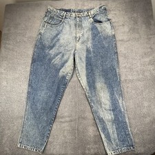 Vtg 80s Bill Blass Womens Jeans Stone Washed Blue Denim 36x28 HIGH RISE