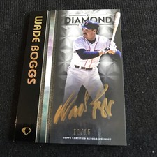 WADE BOGGS 2023 TOPPS DIAMOND ICONS BLACK POLYCHROMATINK AUTO /15