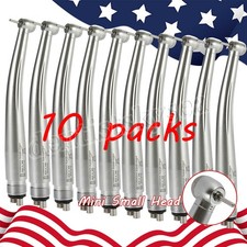 10 Packs NSK Style Dental High Speed Handpiece Push Button 4Hole Air Turbine USA