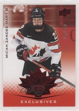 2021 Upper Deck Team Canada Juniors Exclusives 149/250 Micah Zandee-Hart #56 d4e