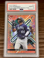 2022 Topps Finest Julio Rodriguez #23 Rose Gold Mini-Diamond Ref 44/ 50 (RC)