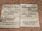 2 Iowa County, Iowa Korean War & WWII as they lived it volumes one and two 8×11"