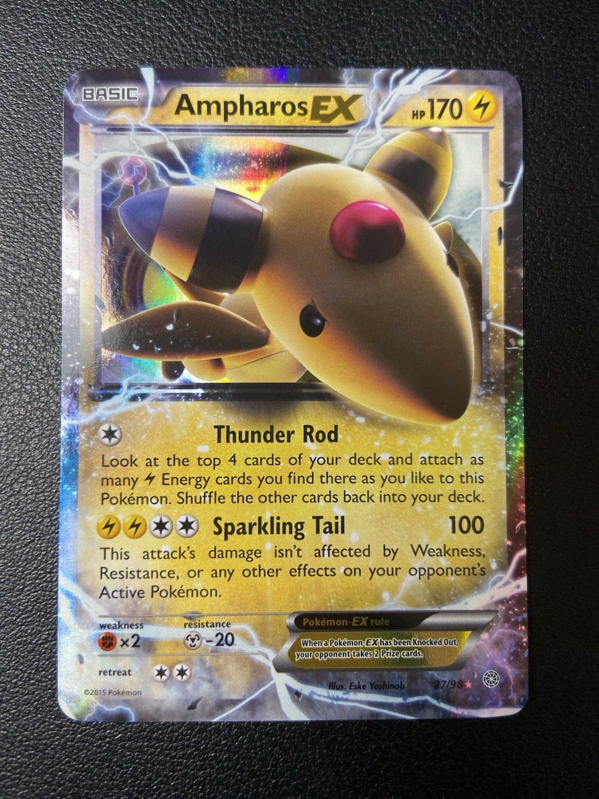 Ampharos EX Ultra Rare XY - Ancient Origins 27/98 LP