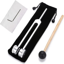 128Hz Healing Tuning Fork with Silicone Hammer Sound Therapy Musical Instrument