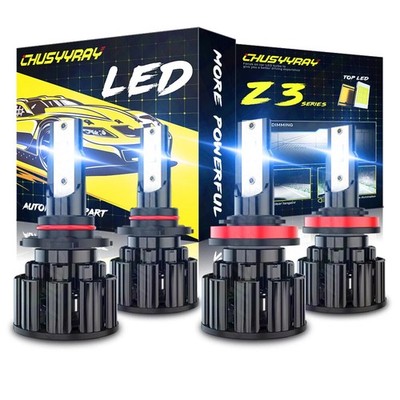 9005+H11 LED Headlights High Low Beam Bulbs For GMC Canyon Cab Pickup 2015-2022