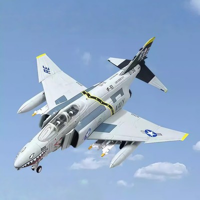 1/100 US Navy F-4C Phantom II VF-83 Jolly Rogers Diecast Fighter Jet Model