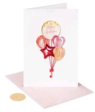 Papyrus Happy Birthday Card Quilled Paper Balloons🎈🎈