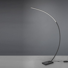 Trio Lighting LED-Bogen-Stehleuchte Stehlampe Lampe Leuchte Bangkok schwarz matt