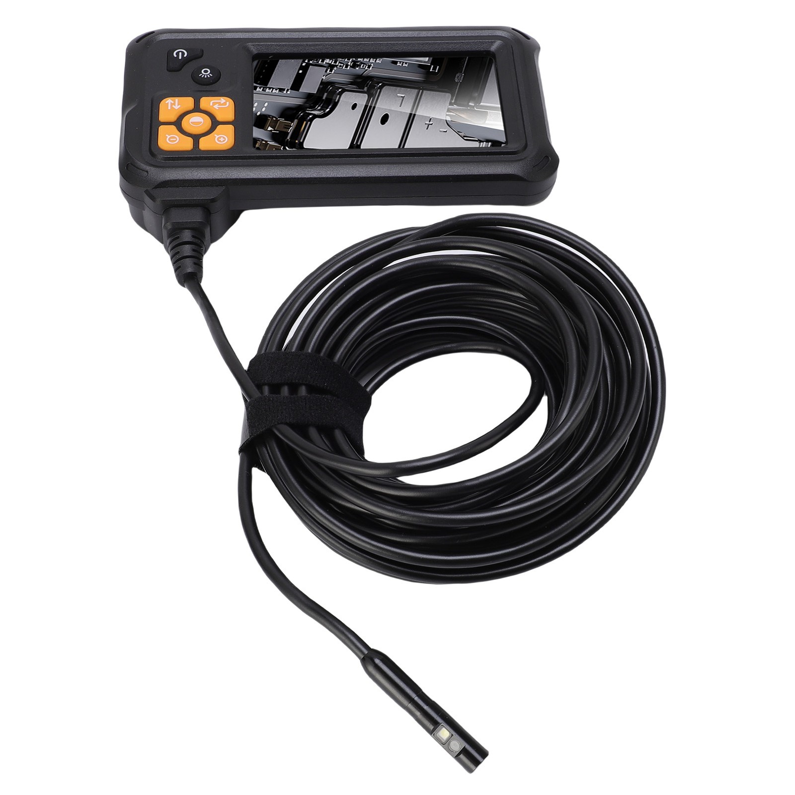.Industrial Endoscope With Light 8mm Dual Lens 1080P HD Borescope Camera 4.3in