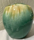 RRPCo Roseville OH Drip Glaze Art Pottery Vase Vintage USA 5.5 X 4.25 Signed