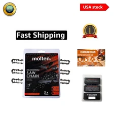 Versatile 14-Inch Chainsaw Chain, Replacement for Ego, Makita, & More - 3-Pack