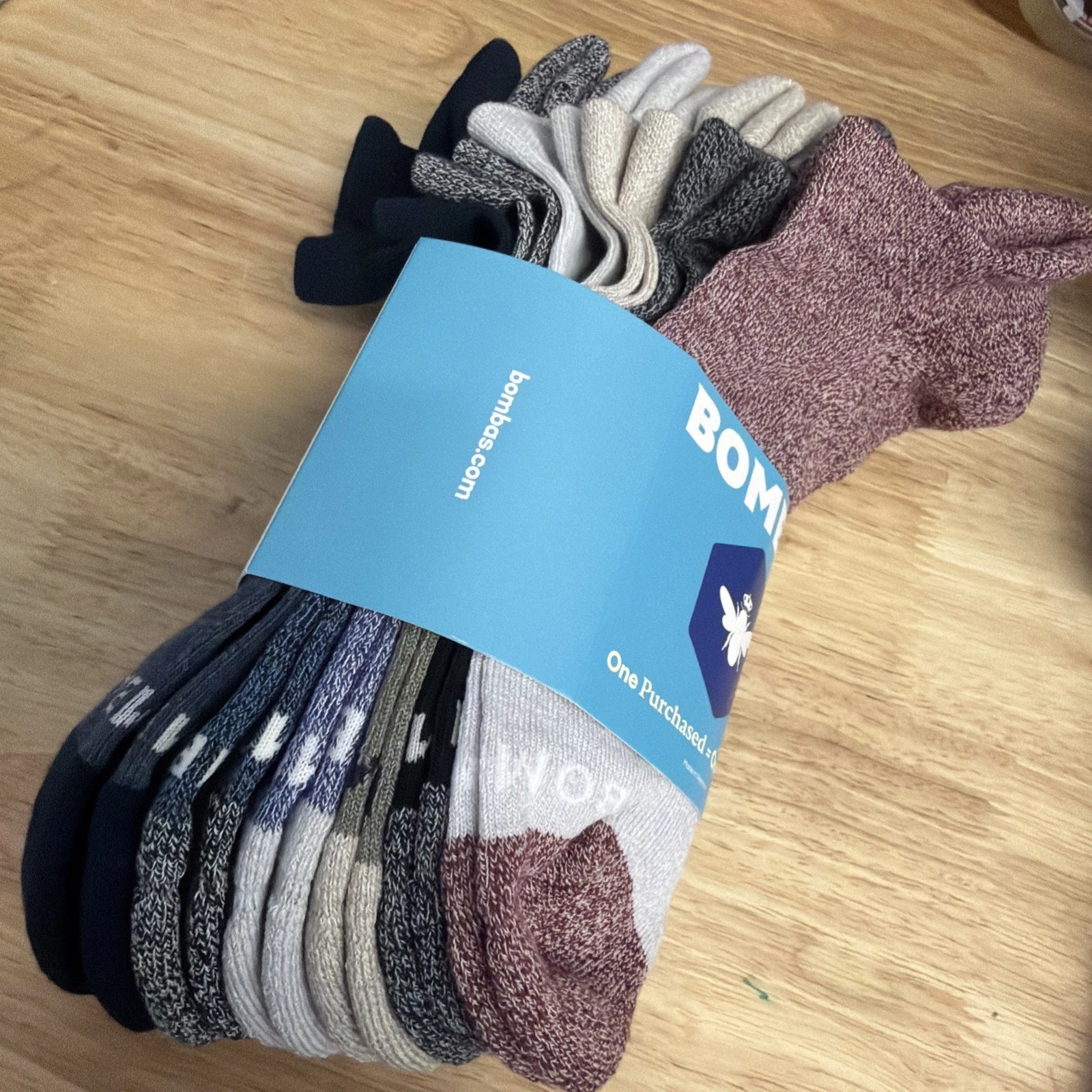 BOMBAS Large Ankle Midweight Socks W11-13 M9.5-13 6 Pack