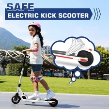 Electric Scooter for Kids 6-14 Years, Adjustable Folding E-Scooter LED