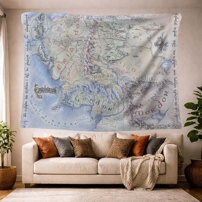 Middle Earth Map Tapestry