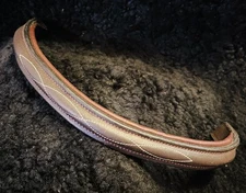 15" Dark Brown Gently Used Leather Fancy Stitched Browband Padded Hunter