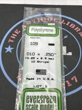 Evergreen Scale. Polystyrene. 14" 109 .010 X .250 (10)
