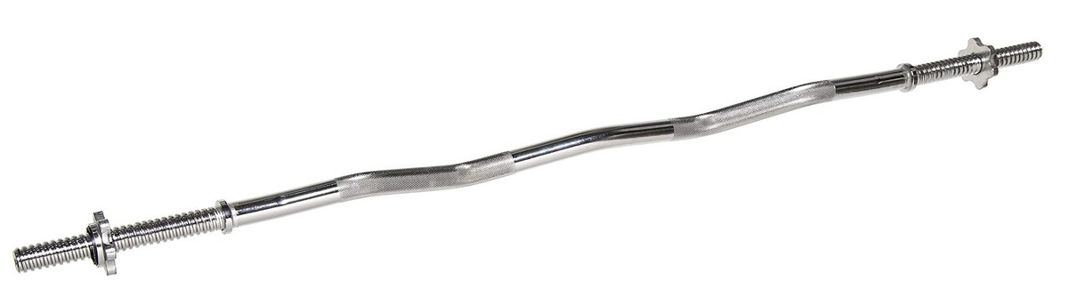 Signature Fitness Standard Olympic Super Curl Barbell Curl Bar  display picture 1