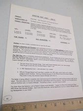 OVALTINE Captain Midnight 1957 Secret Squadron TV show premium FACT SHEET