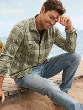 Tommy Bahama FIRESIDE PALM SPRINGS STRETCH FLANNEL Shirt 148 XL New