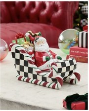 MacKenzie-Childs Nick's Pick Illuminated Santa in Sleigh Decor/ Christmas