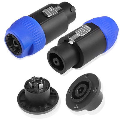 8 Pole Speakon Connector Plug,Nl4 Speak-On 8 Pin Male Audio Speaker Twist Lock P