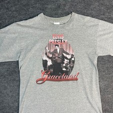 Vintage Single Stitch 90s Graceland Elvis T-Shirt Tee RARE Large USA 90s