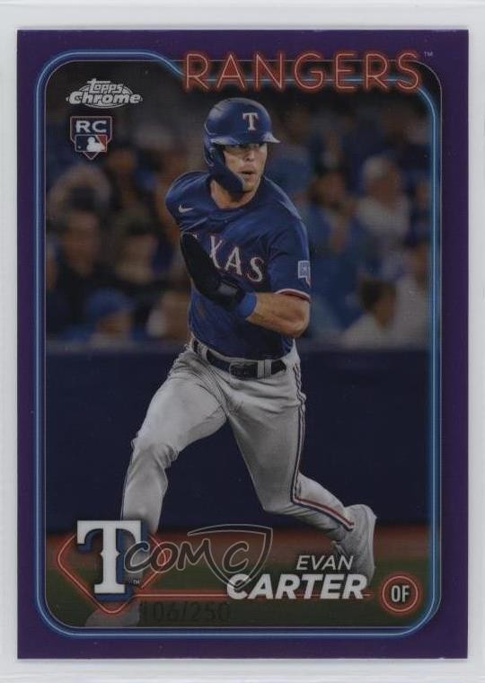 2024 Topps Chrome Purple Refractor 106/250 Evan Carter #136 06l3