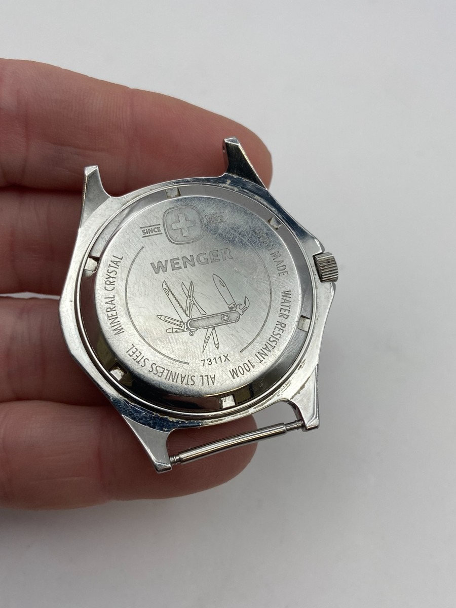 L128 Wenger Swiss Mens Watch 7311X Stainless Steel for sale online