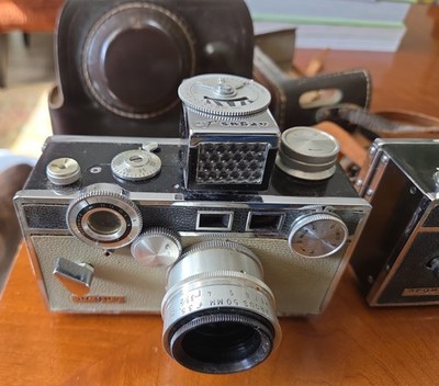 Vintage Argus C3 Camera (2) Brick 35mm /Light Meter + Soligor