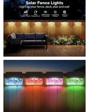 Solar Deck Light Solar Powered 6 Pack Waterproof Spring Pattern