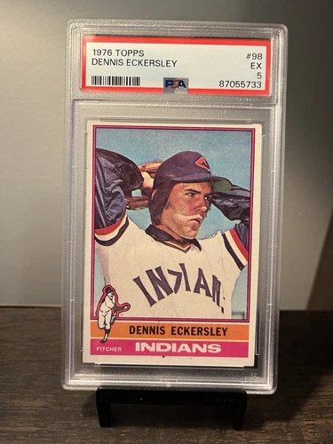 1976 Topps Dennis Eckersley Rookie RC #98 PSA 5 EX HOF Cleveland Indians