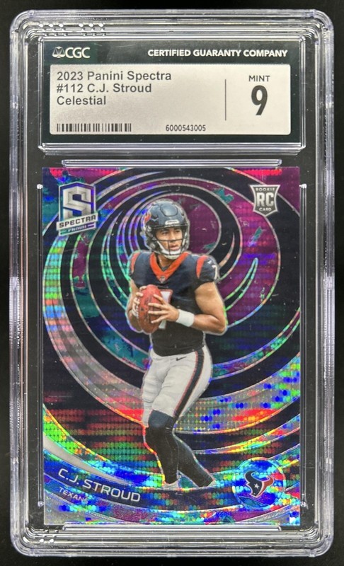 2023 Panini Spectra C.J. Stroud RC Celestial Rookie #/99 Texans CGC 9 MINT